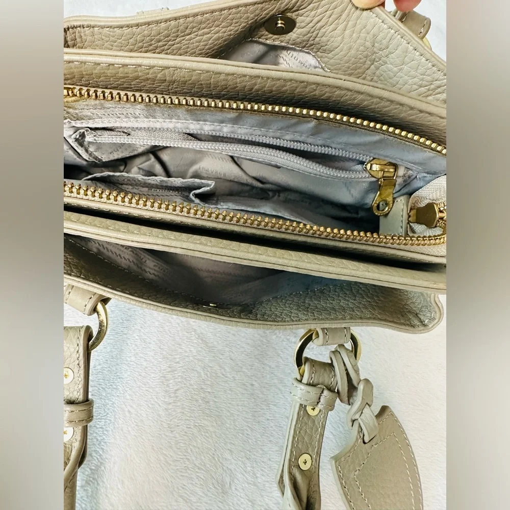 Samantha Thavasa Taupe Mini Satchel Handbag
